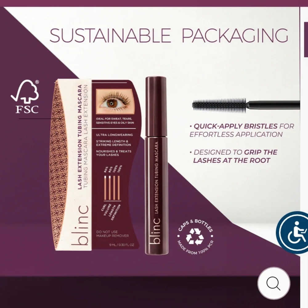 NIB Blinc lash extension tubing mascara In Black